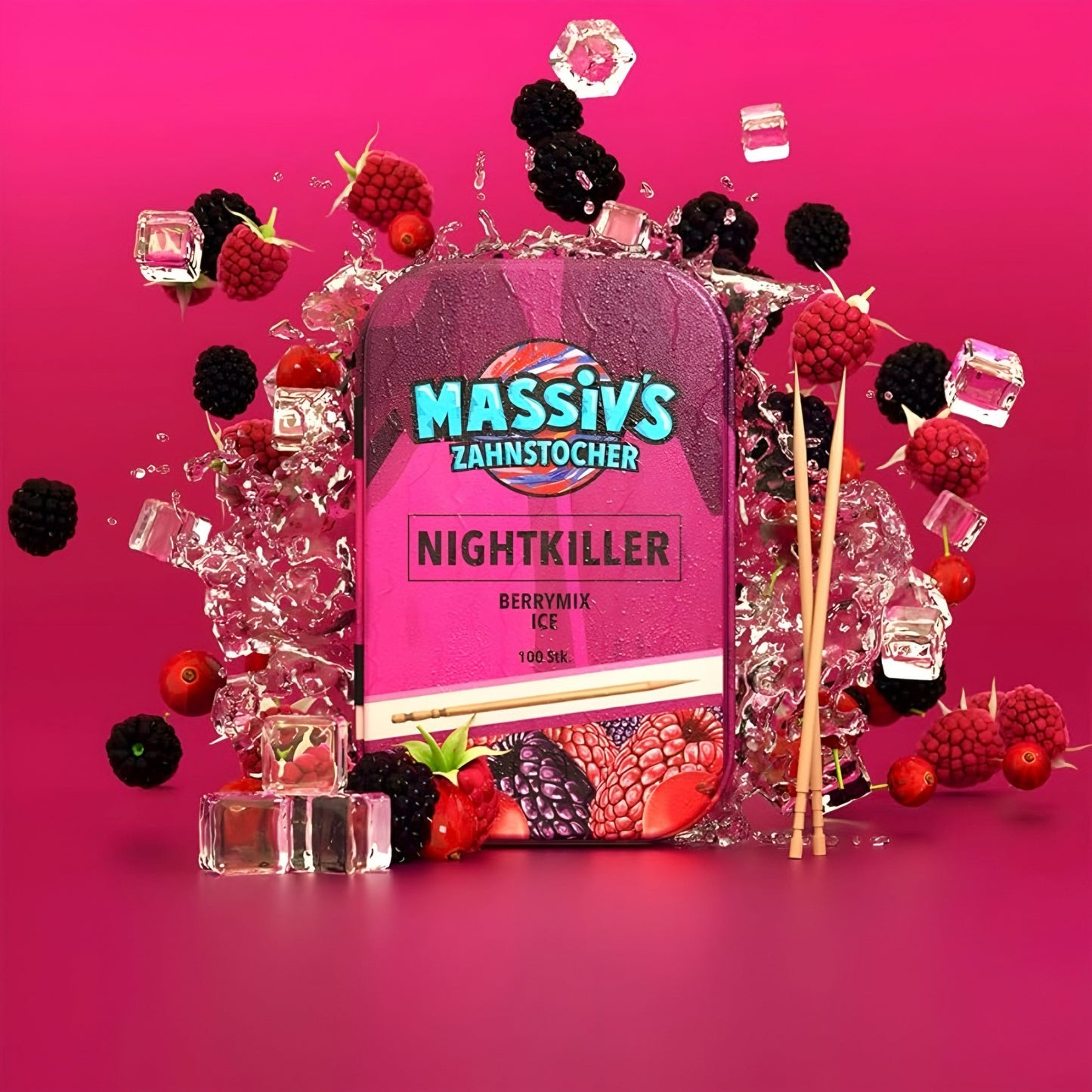 CandyPeak Beeren Mix Ice Massiv - Zahnstocher (100 Stk)