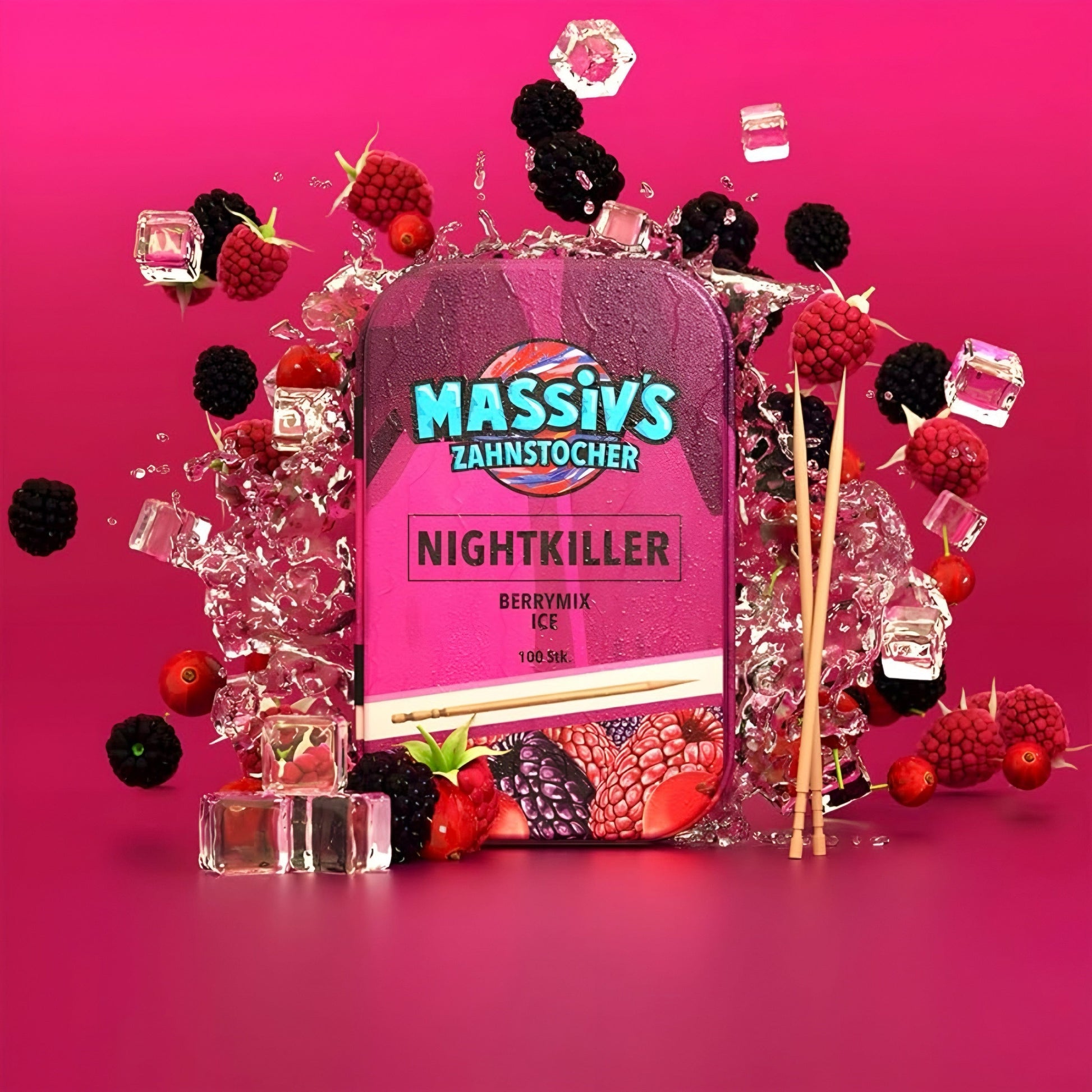 CandyPeak Beeren Mix Ice Massiv - Zahnstocher (100 Stk)