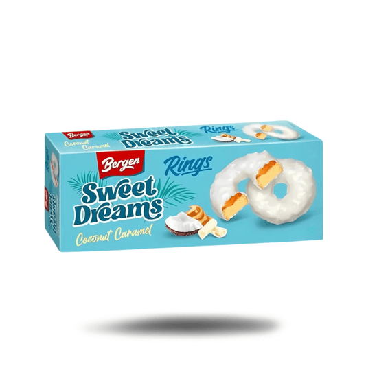 Bergen Bergen - White Coconut & Caramel Rings 128g