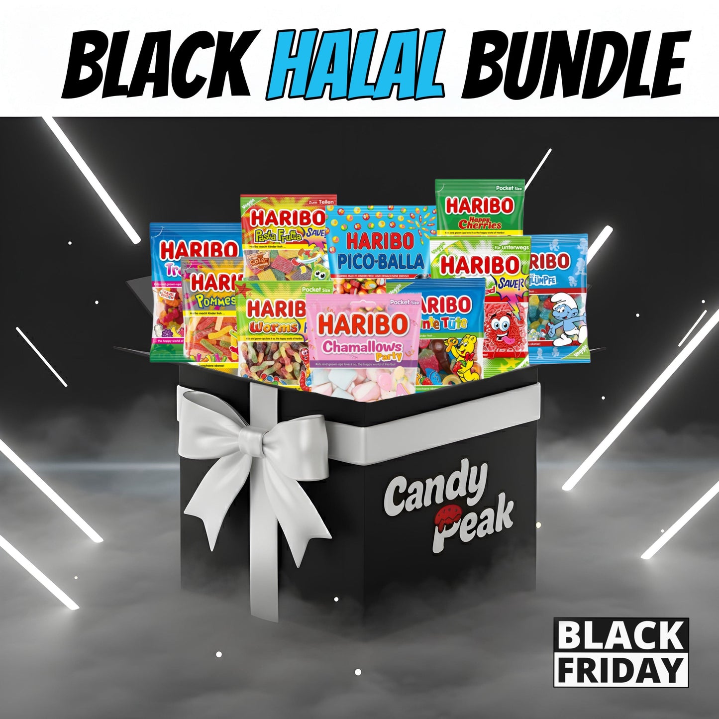 Haribo Black Halal Bundle (20x Haribo Halal/Vegan)