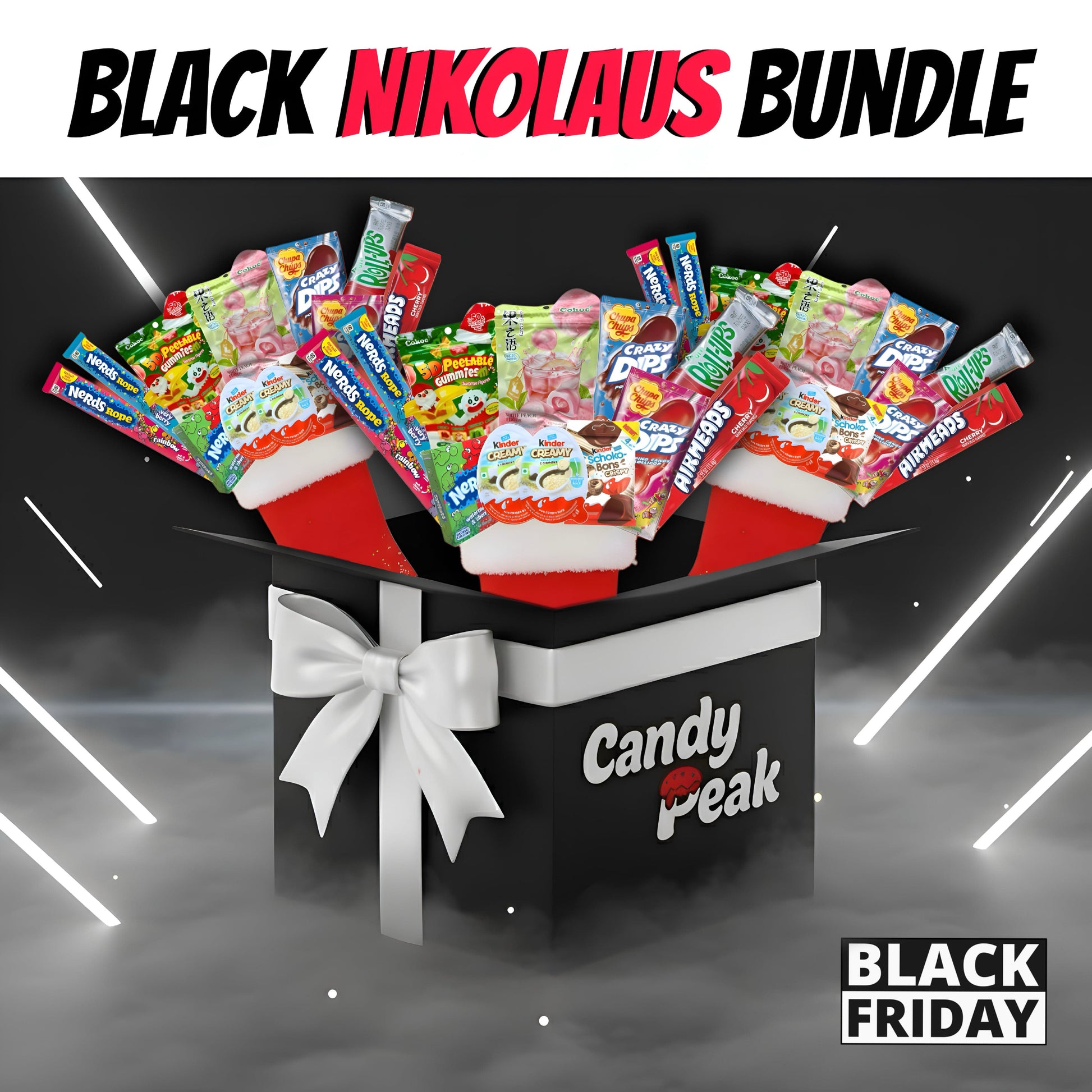 CandyPeak Black Nikolaus Bundle (3x gefüllter Nikolausstiefel)