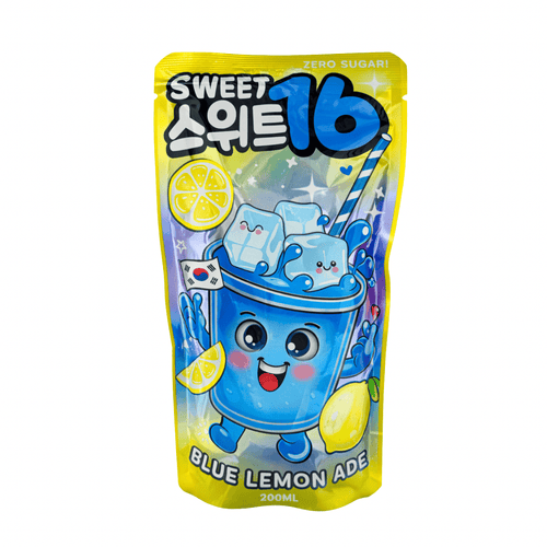 Sweet16 - Boissons Coréennes en Sachet 250ml (divers parfums) – Limonade bleue 200ml