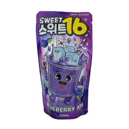 Sweet16 Blueberry Ade 200ml Sweet16 - Korean Pouch Drinks 250ml (versch. Sorten)
