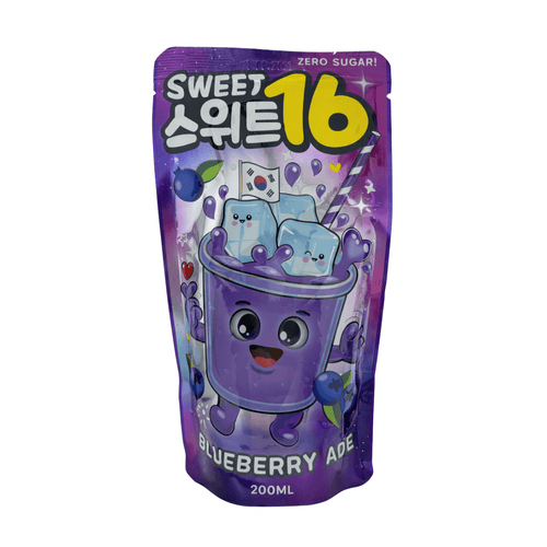 Sweet16 - Boissons Coréennes en Sachet 250ml (divers parfums) – Ade à la myrtille 200 ml