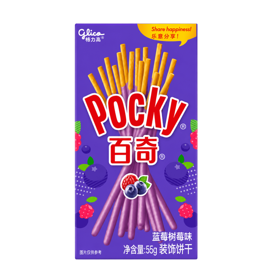Pocky Blueberry Raspberry 55g Pocky Asia Limited Edition 50g (versch. Sorten)