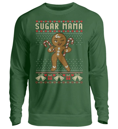 Shirtee Unisex Sweatshirt Bottle Green / XS UGLY SWEATER „Sugar Mama“  - Unisex Pullover