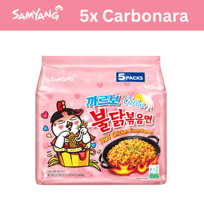 SamYang Carbonara 140g 5x Samyang Buldak 140g Vorratspack (versch. Sorten)