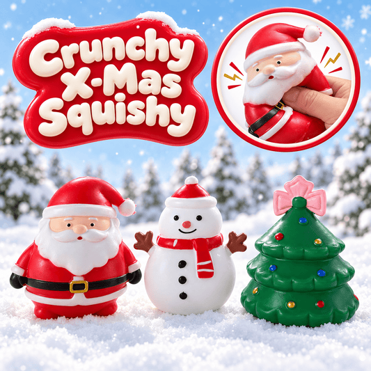 CandyPeak Crunchy X-Mas Squishy – Weihnachts Anti-Stress Quetschspielzeug (mit Knister-Effekt)