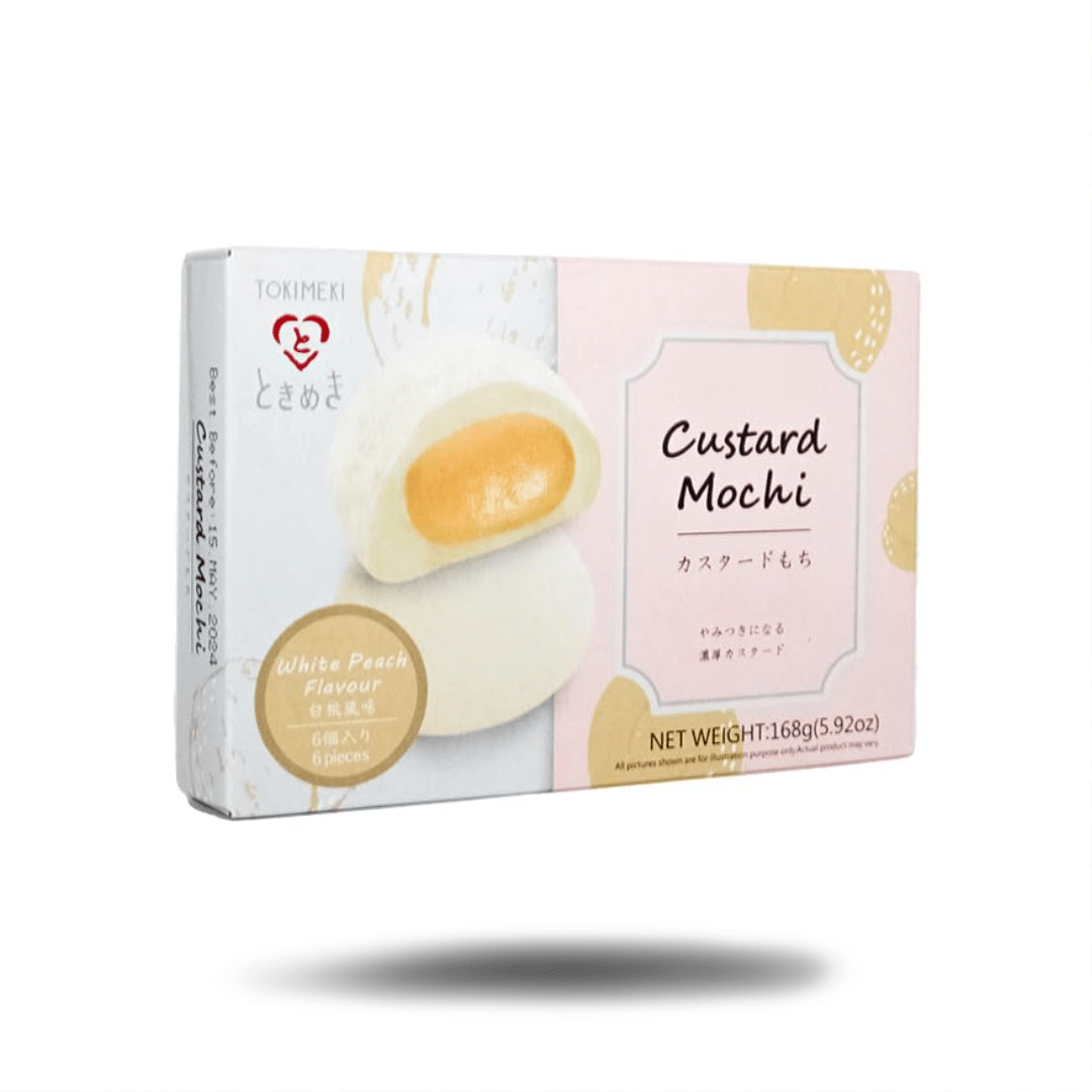 Tokimeki Custard Mochi White Peach Geschmack 168g