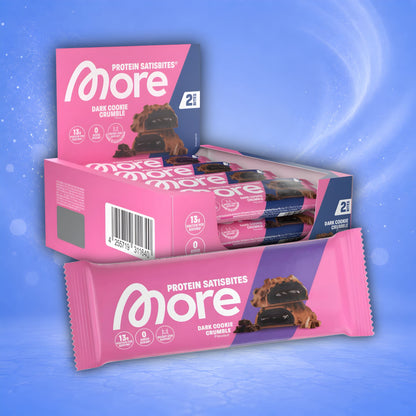 More Nutrition Dark Cookie Crumble / 12er-Set More Nutrition Protein Satisbites 2x25g (versch. Sorten)