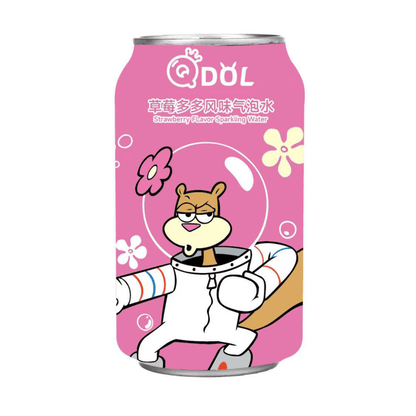 QDol Erdbeere (Sandy Cheeks) 330ml QDOL Spongebob Edition Sparkling Water 330ml (versch. Sorten)