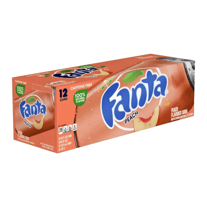 Fanta Fanta Peach – 12 x 355 ml  | Koffeinfrei| MHD:23.12.24