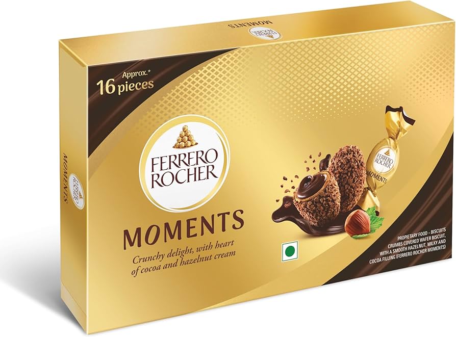 Ferrero Rocher Ferrero Rocher Moments – 16 Stück | 24er Pack  MHD: 31.10.2024