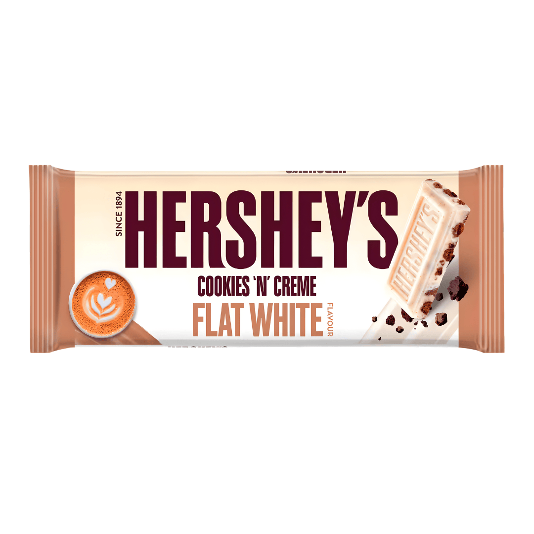 Hersheys Flat White 90g Hersheys - Cookies N Cream Riegel 90g (versch. Sorten)