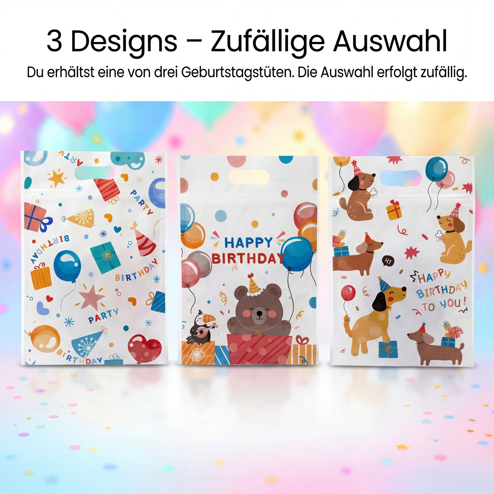 CandyPeak Gefüllte Happy-Birthday Tüte (10 Süßigkeiten aus aller Welt)