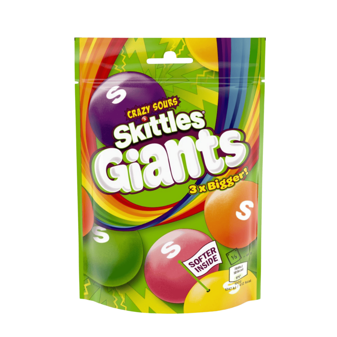 Skittles Giants Crazy Sours 132g Skittles USA in versch. Sorten (8 außergewöhnliche Editionen)