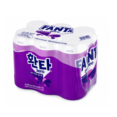 Fanta Zero Corée 350ml (diverses saveurs) – Grape Zéro 350ml / Lot de 6