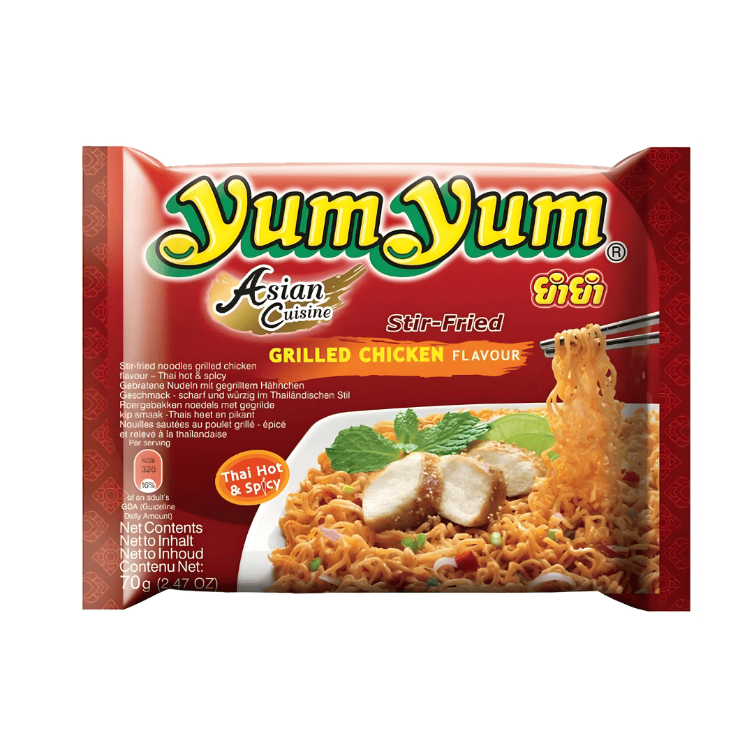YumYum Grilled Chicken Thai Hot & Spicy 60g YumYum - Instant Ramen 60g (versch. Sorten)