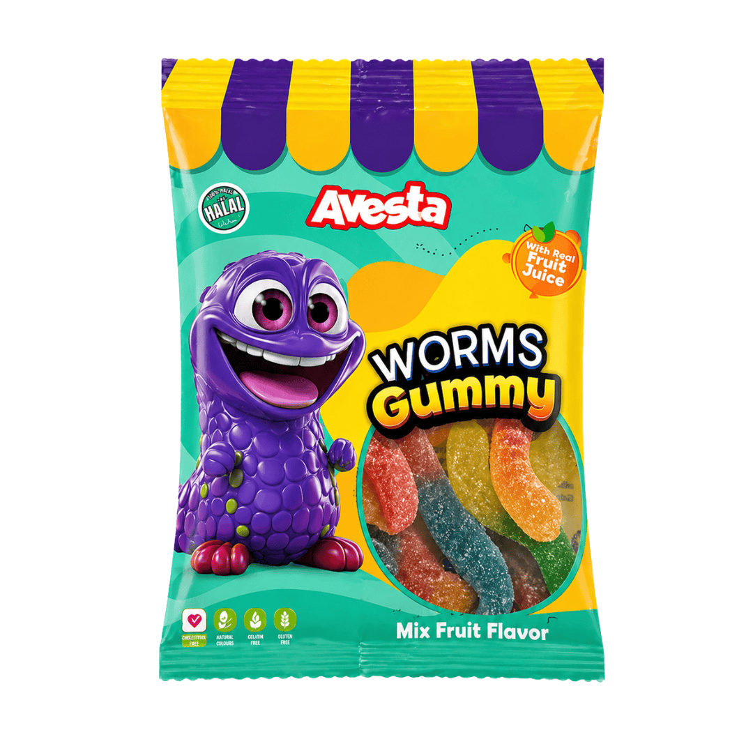 CandyPeak Gummy Worms 80g Avesta - Fruchtgummis 80g (versch. Sorten)