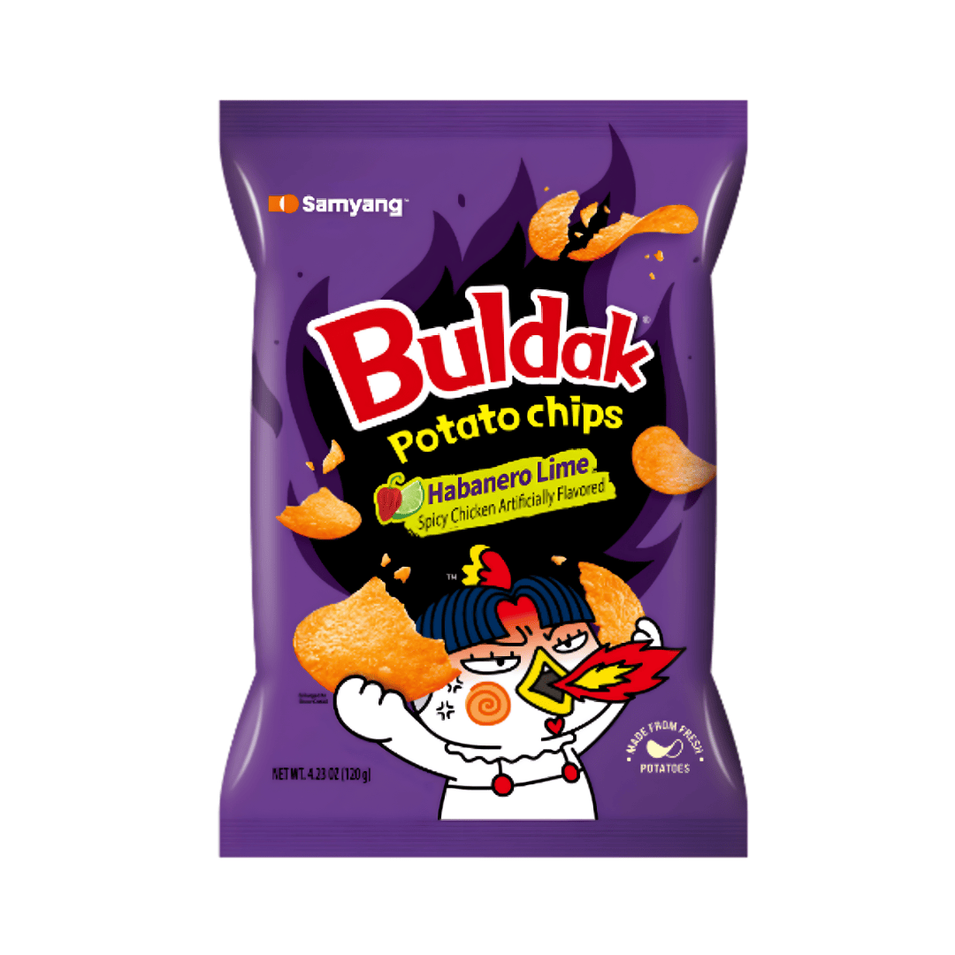 SamYang Habanero Lime 55g Samyang Buldak Potato Chips 55g (versch. Sorten)