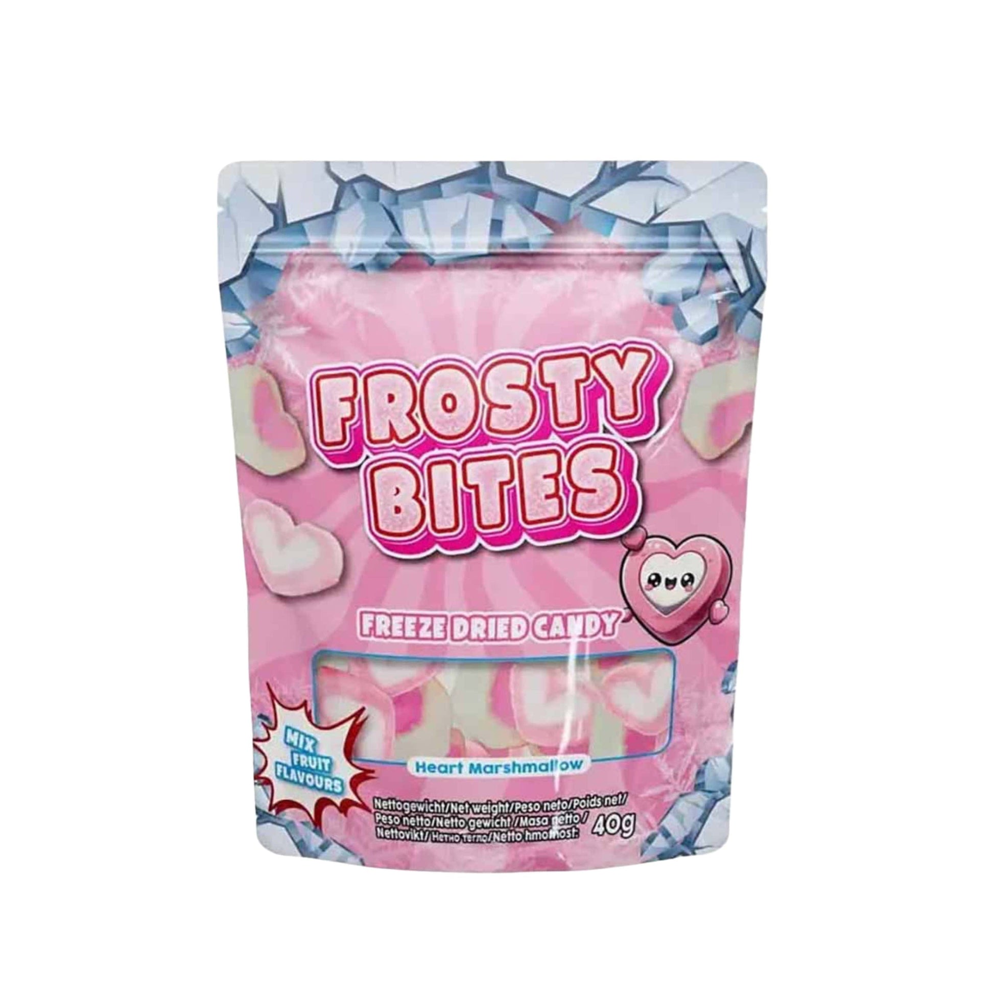 Frosty Bites Heart Marshmallow 40g Gefriergetrocknete Frosty Bites 50g