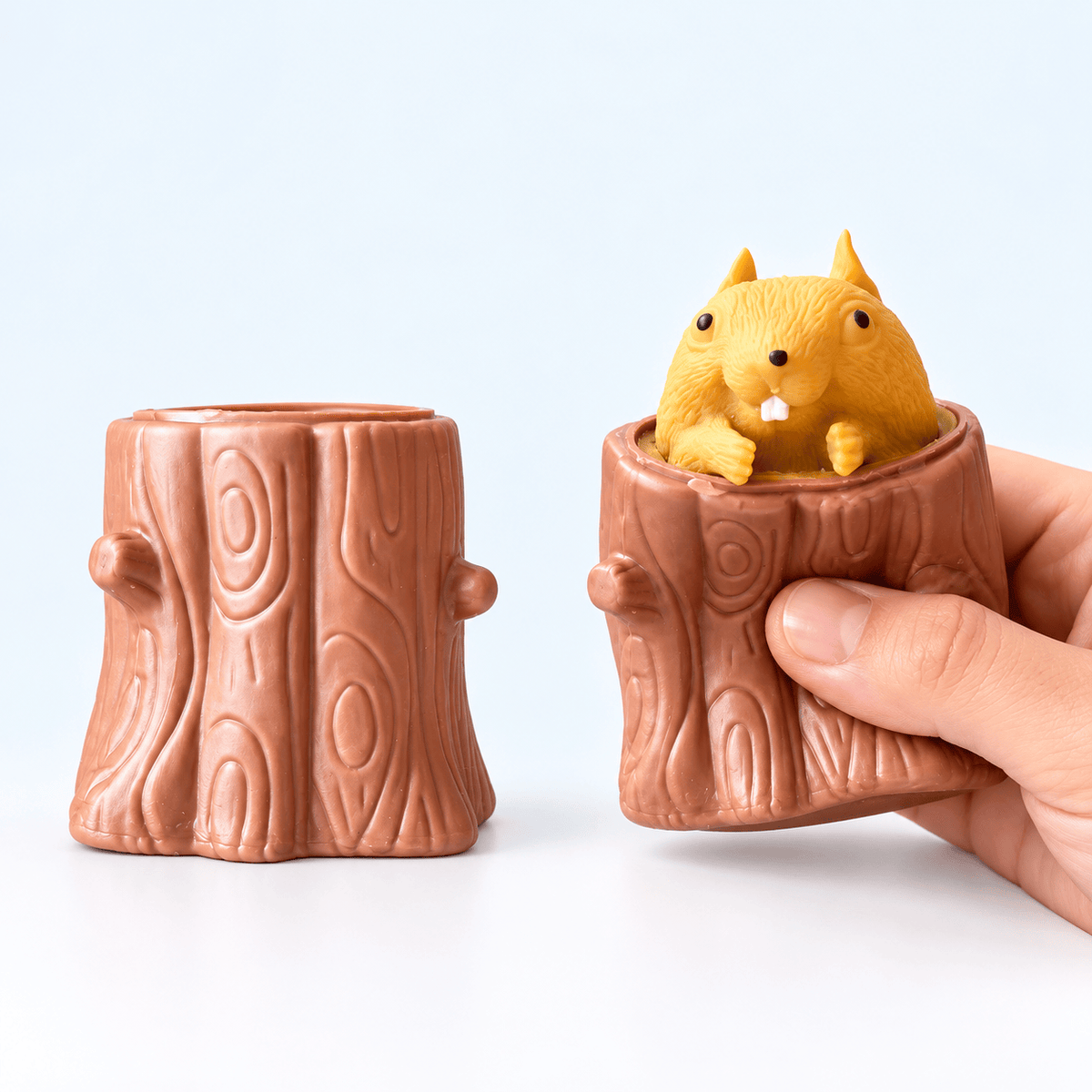 CandyPeak Holz & Biber Pop-Up Squishies – Lustige Quetschspielzeuge mit Überraschungseffekt