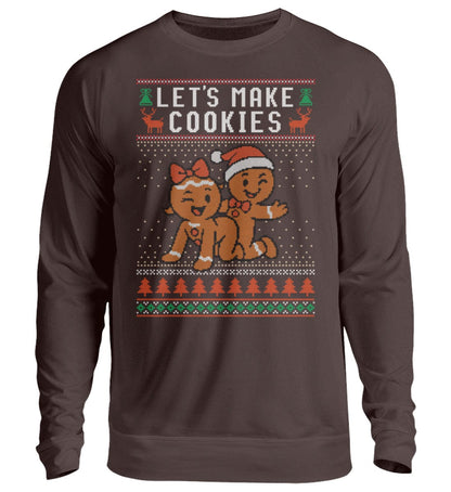 Shirtee Unisex Sweatshirt Hot Chocolate / XS UGLY SWEATER „Let's make cookies“  - Unisex Pullover
