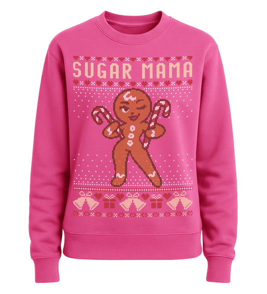 Shirtee Unisex Sweatshirt Hot Pink / XS UGLY SWEATER „Sugar Mama“  - Unisex Pullover