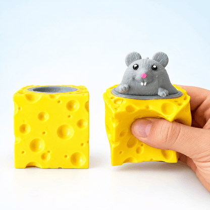 CandyPeak Käse & Maus Pop-Up Squishies – Lustige Quetschspielzeuge mit Überraschungseffekt