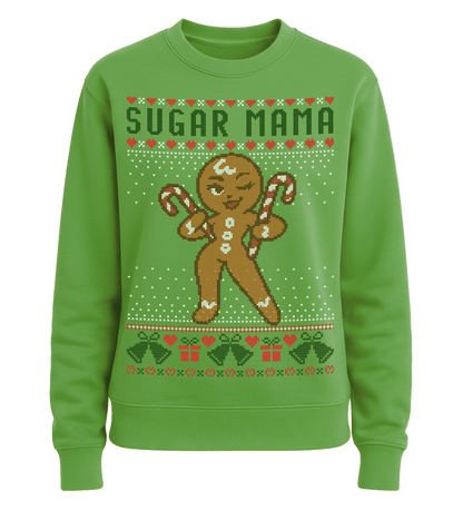 Shirtee Unisex Sweatshirt Lime Green / XS UGLY SWEATER „Sugar Mama“  - Unisex Pullover