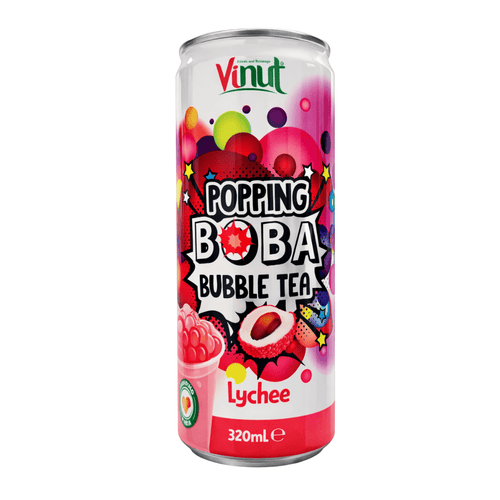 Vinut - Popping Boba Bubble Tea 320ml (various flavors) – Lychee 320ml