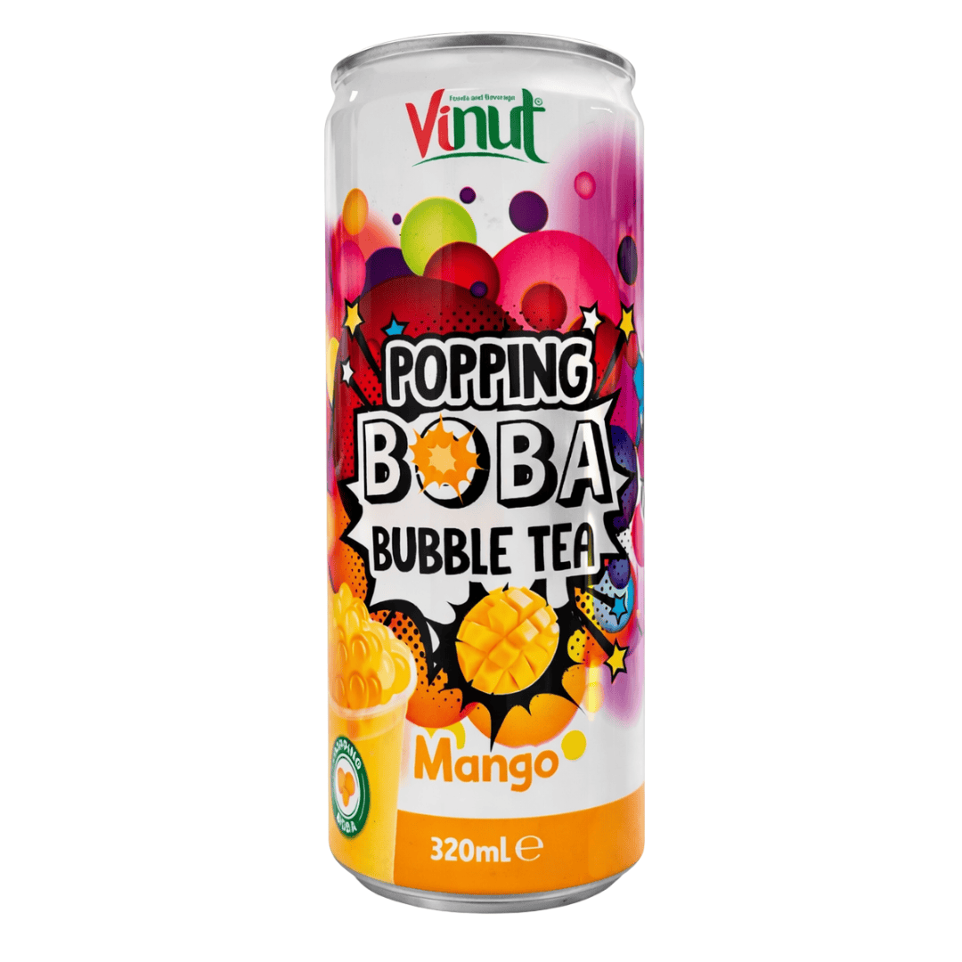Vinut Mango 320ml Vinut - Popping Boba Bubble Tea 320ml (versch. Sorten)