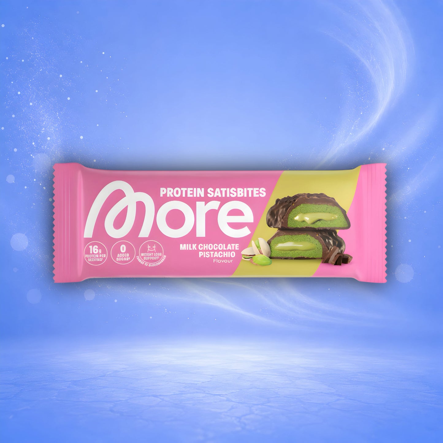 More Nutrition Milk Chocolate Pistacchio / Einzeln More Nutrition Protein Satisbites 2x25g (versch. Sorten)