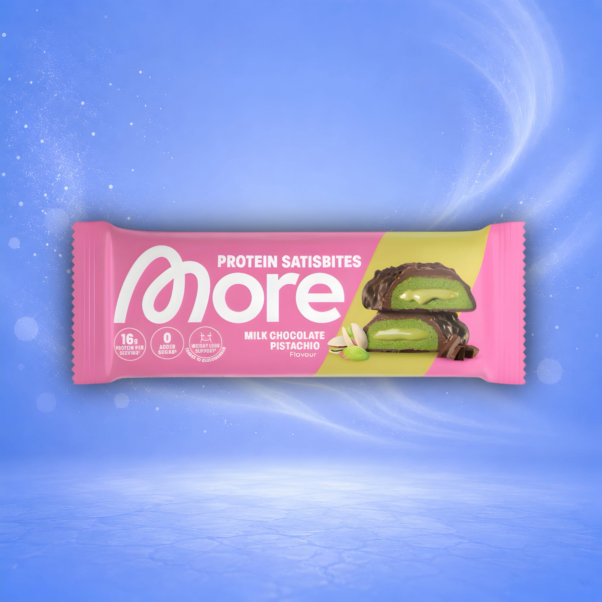 More Nutrition Milk Chocolate Pistacchio / Einzeln More Nutrition Protein Satisbites 2x25g (versch. Sorten)