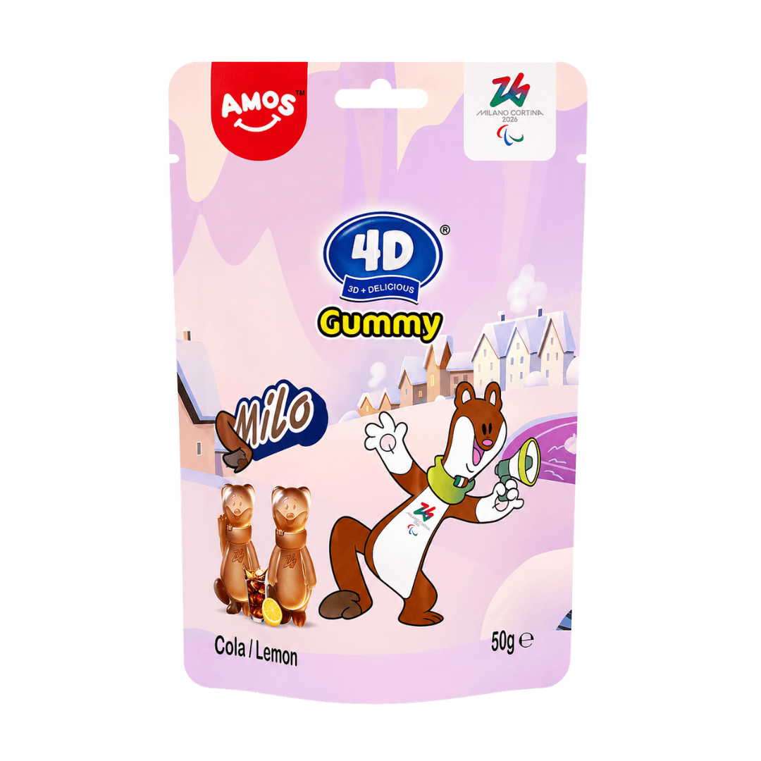 Amos Milo (Cola&Lemon) 50g AMOS - 4D Gummy Milo & Tina (Olympia 2026 Edition)
