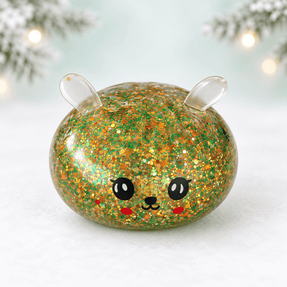 CandyPeak Mystery Squishy Buns, 100% Glitter garantiert (Christmas Edition)