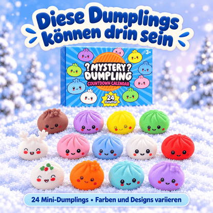 CandyPeak Mystery Squishy Dumpling Adventskalender 2026, Countdown Kalender (24 Türen mit Mini Dumpling Überraschungen)