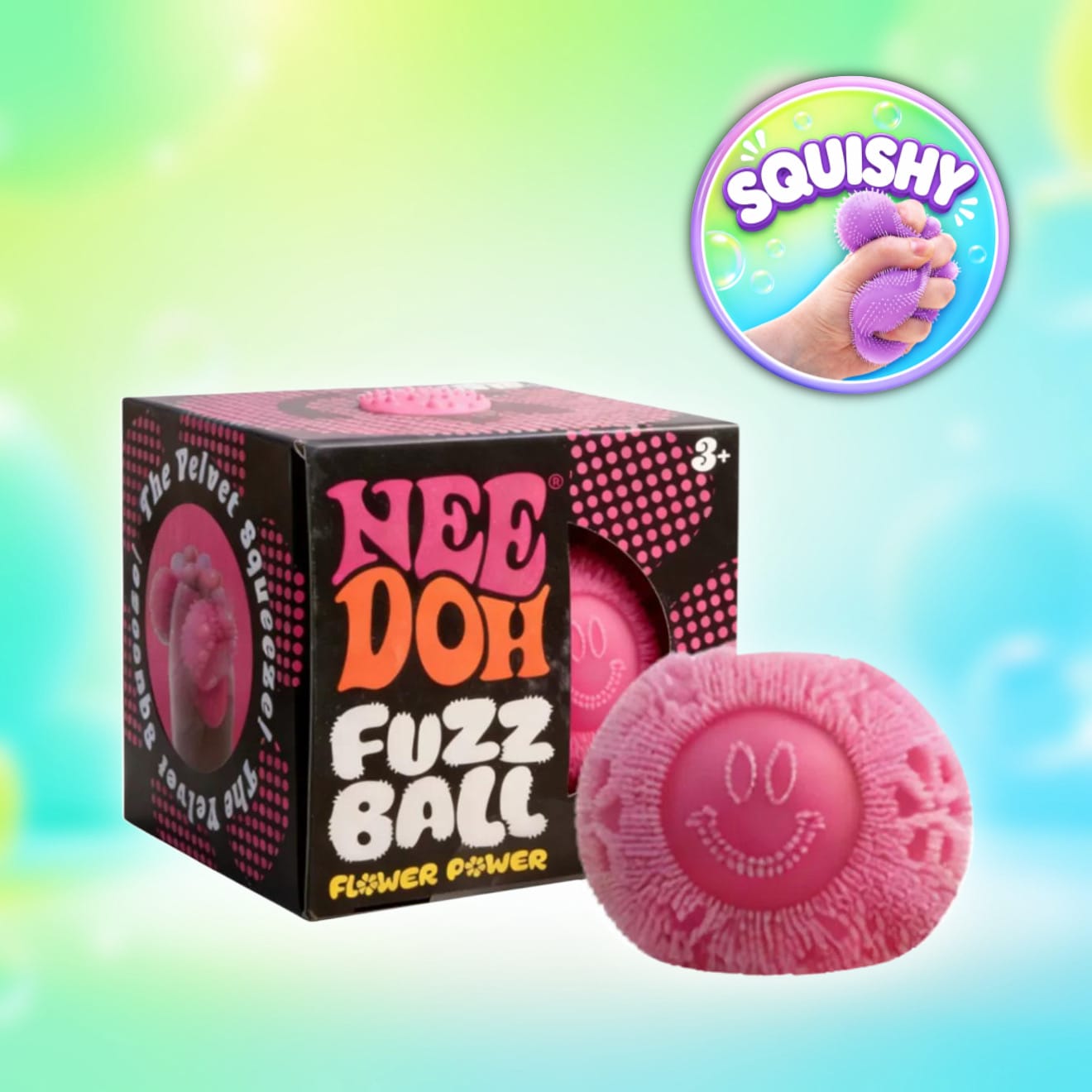 Nee Doh Nee Doh - Fuzz Ball Mystery Squishy Anti Stress Ball (versch. Farben)