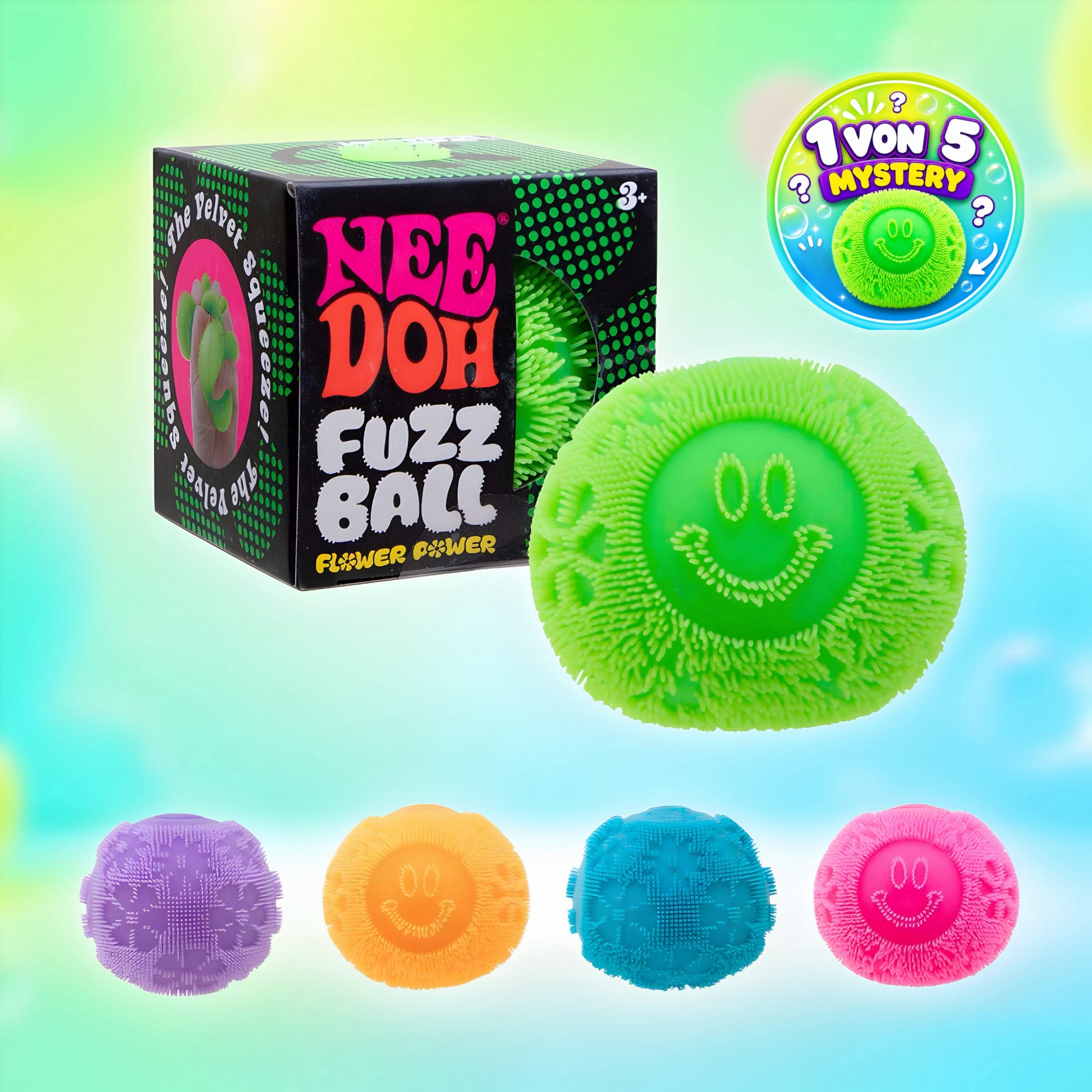 Nee Doh Nee Doh - Fuzz Ball Mystery Squishy Anti Stress Ball (versch. Farben)