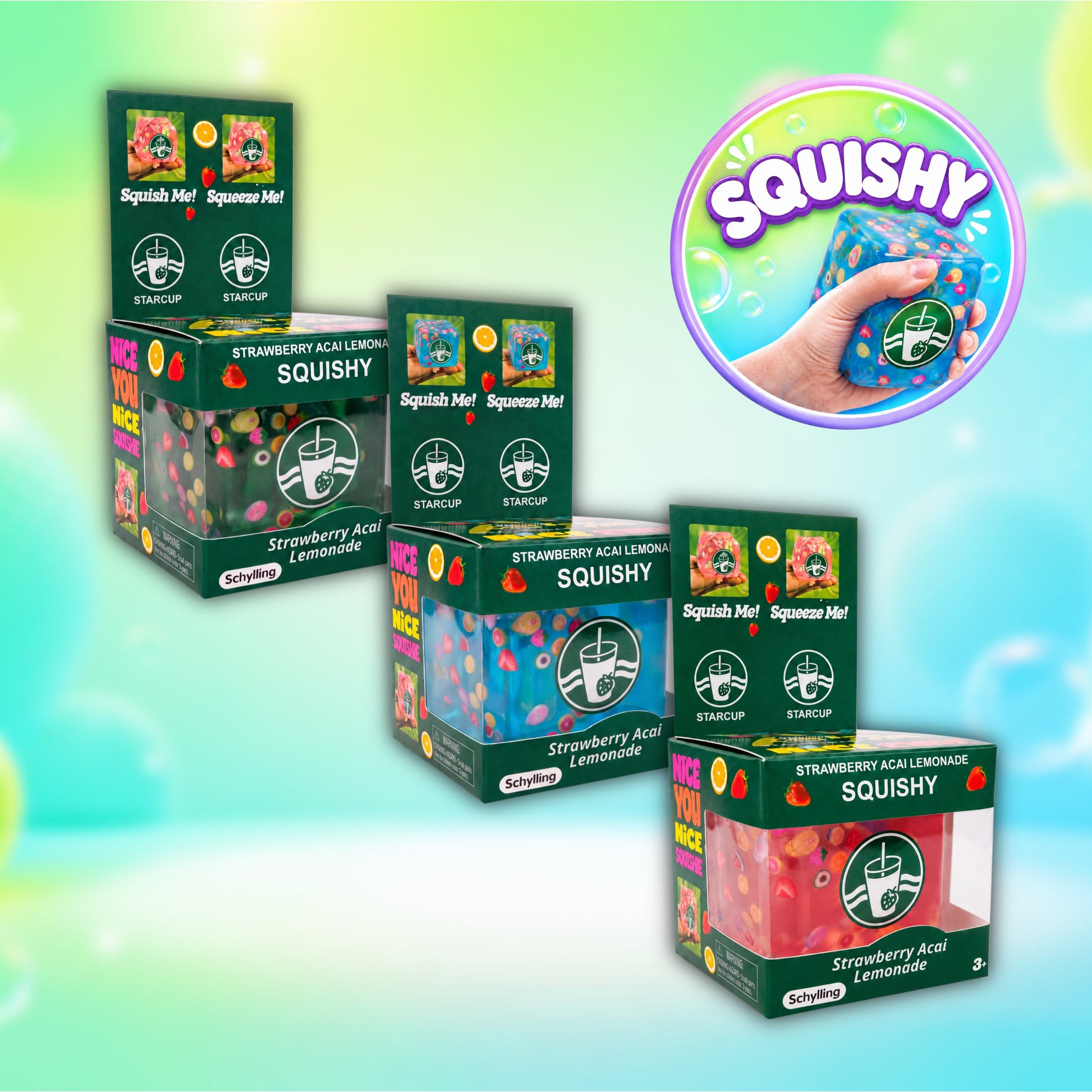 CandyPeak Nice Cube Squishy Squeeze Anti Stress Würfel (versch. Farben)