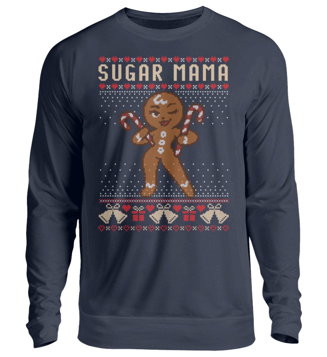 Shirtee Unisex Sweatshirt Oxford Navy / S UGLY SWEATER „Sugar Mama“  - Unisex Pullover