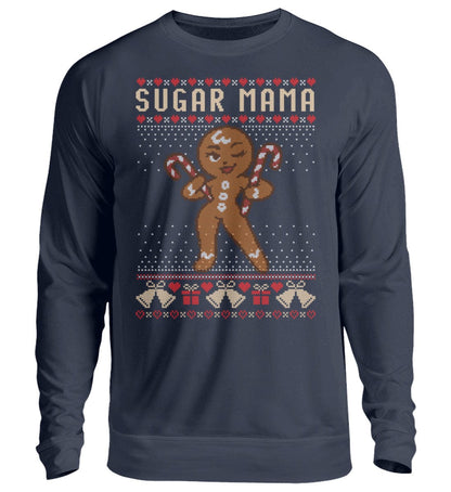 Shirtee Unisex Sweatshirt Oxford Navy / S UGLY SWEATER „Sugar Mama“  - Unisex Pullover