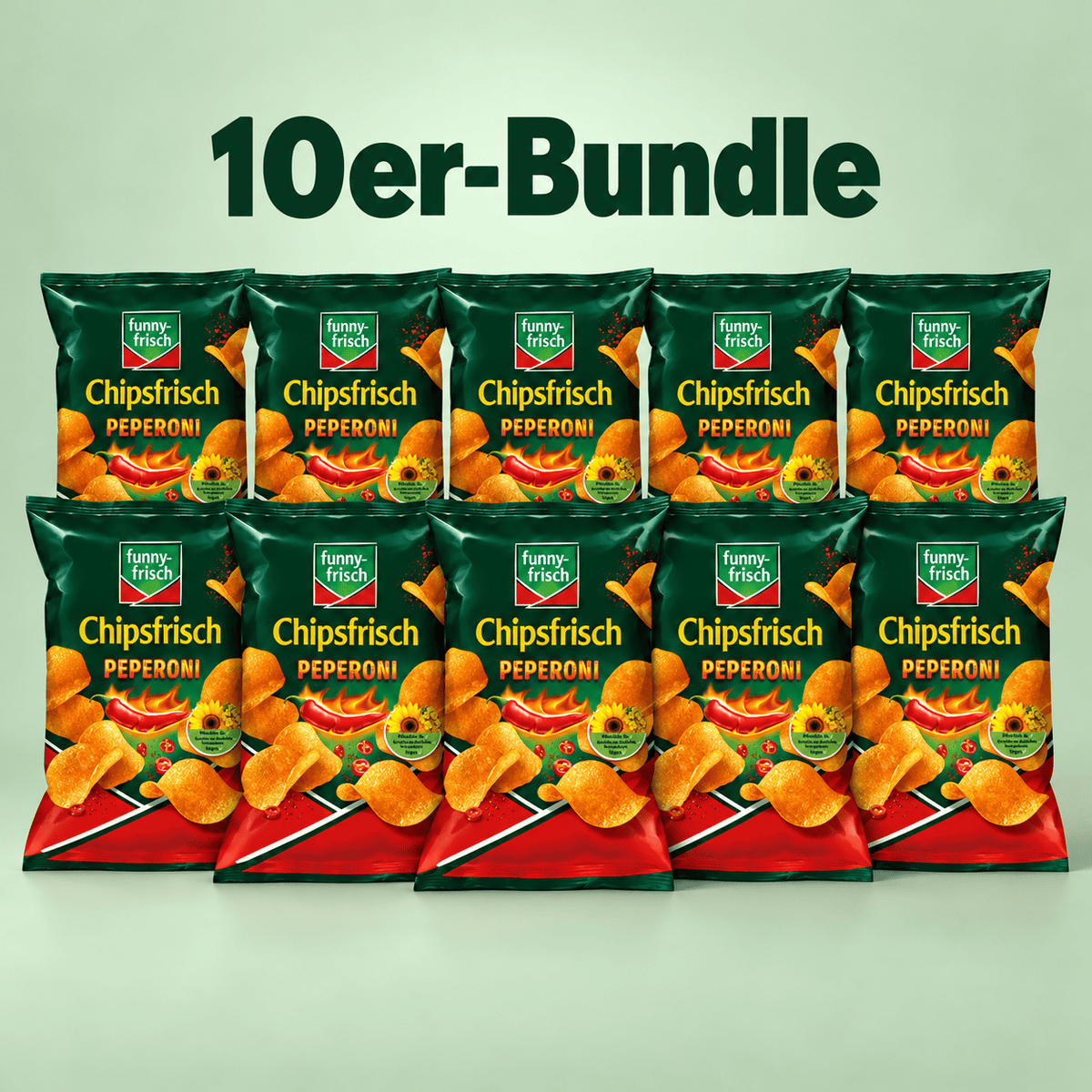 Funny-Frisch Peperoni 150g / 10er-Sparset Funny-Frisch Chipsfrisch 150g (versch. Sorten)