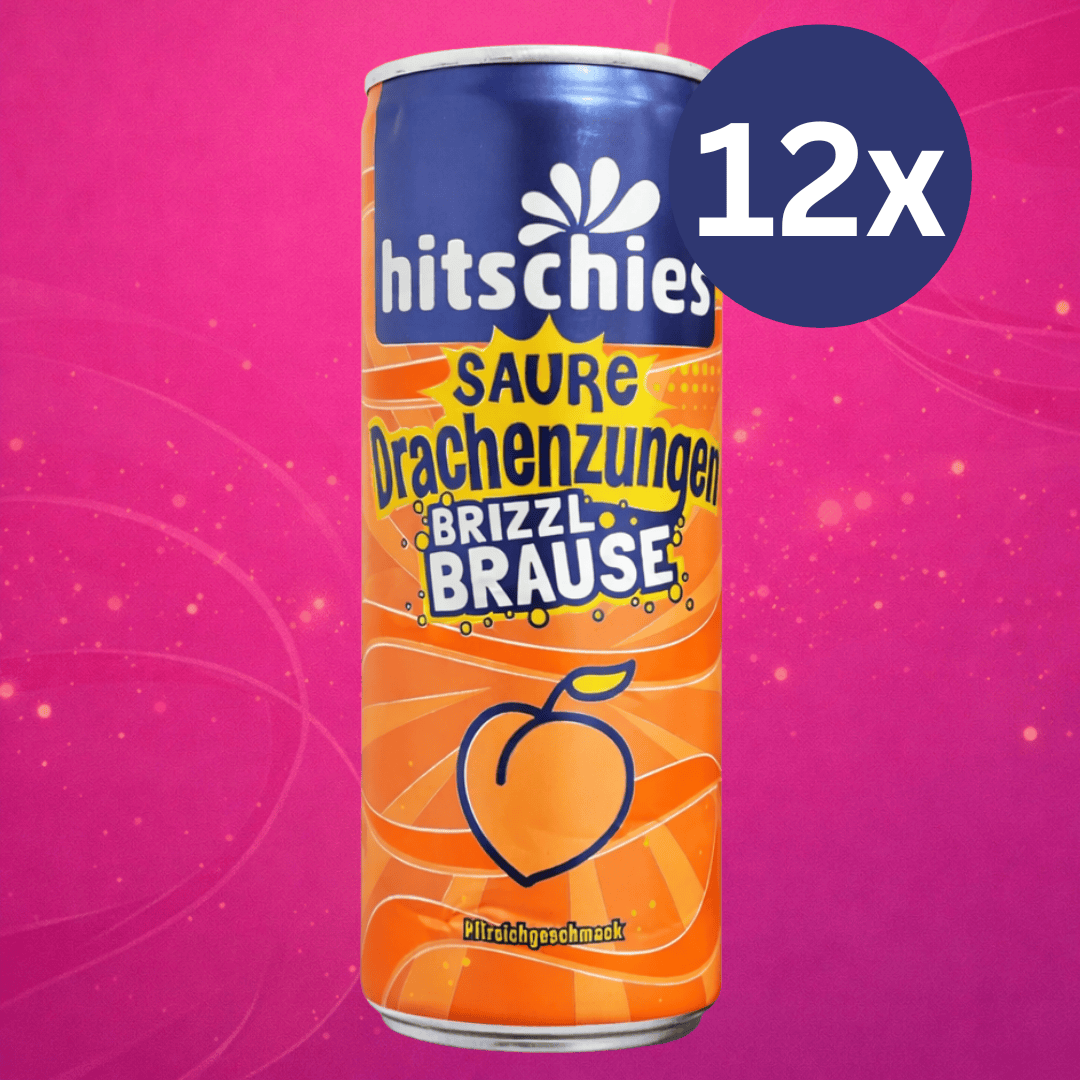 Hitschies Pfirsich 250ml / 12er-Set Hitschies - Brizzl Brause 250ml (versch. Sorten)