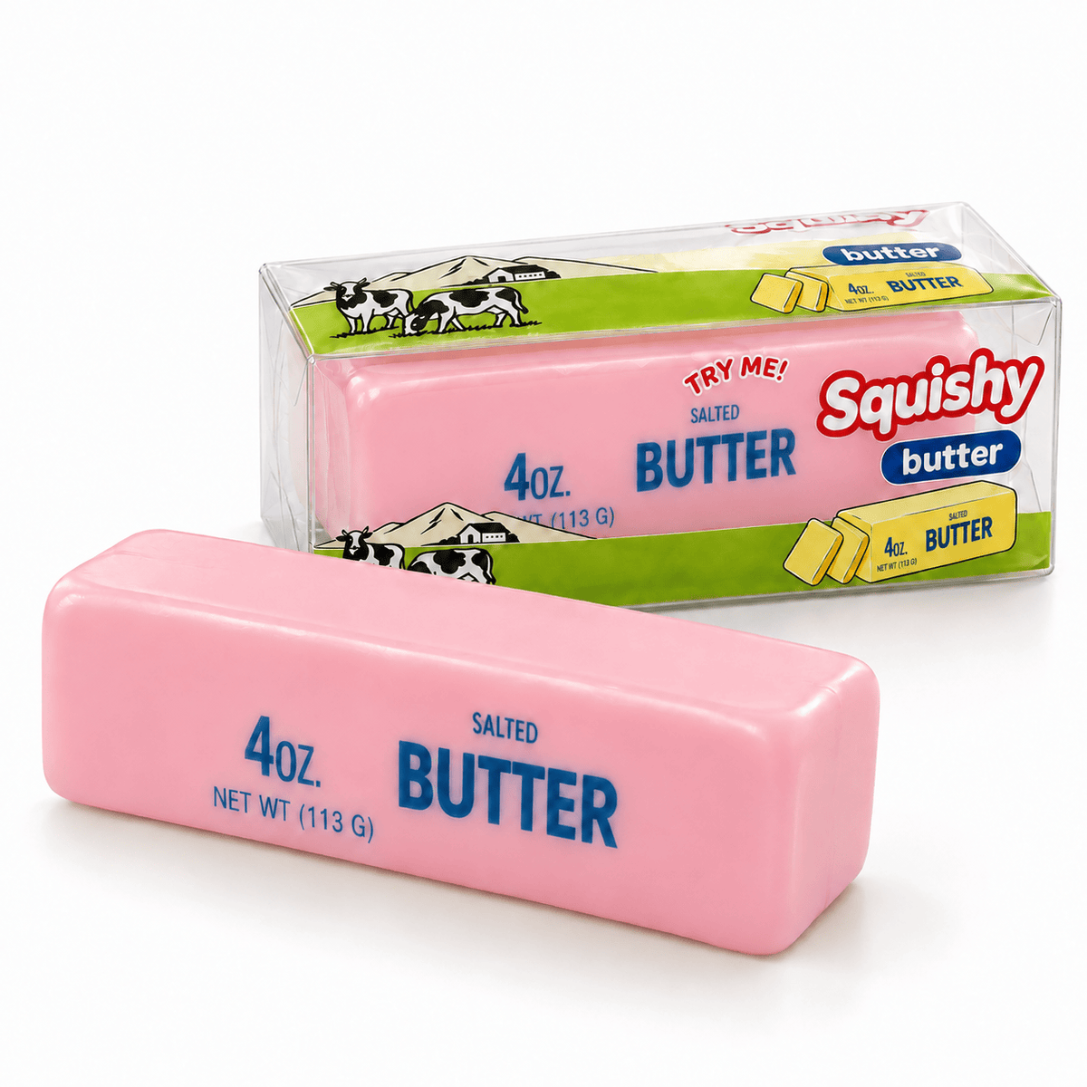 CandyPeak Pink Butter Squishy Wax Cracking Butter Stick, mit Wachsschicht überzogen, Trendprodukt mit Cracking-Effekt (versch. Farben)