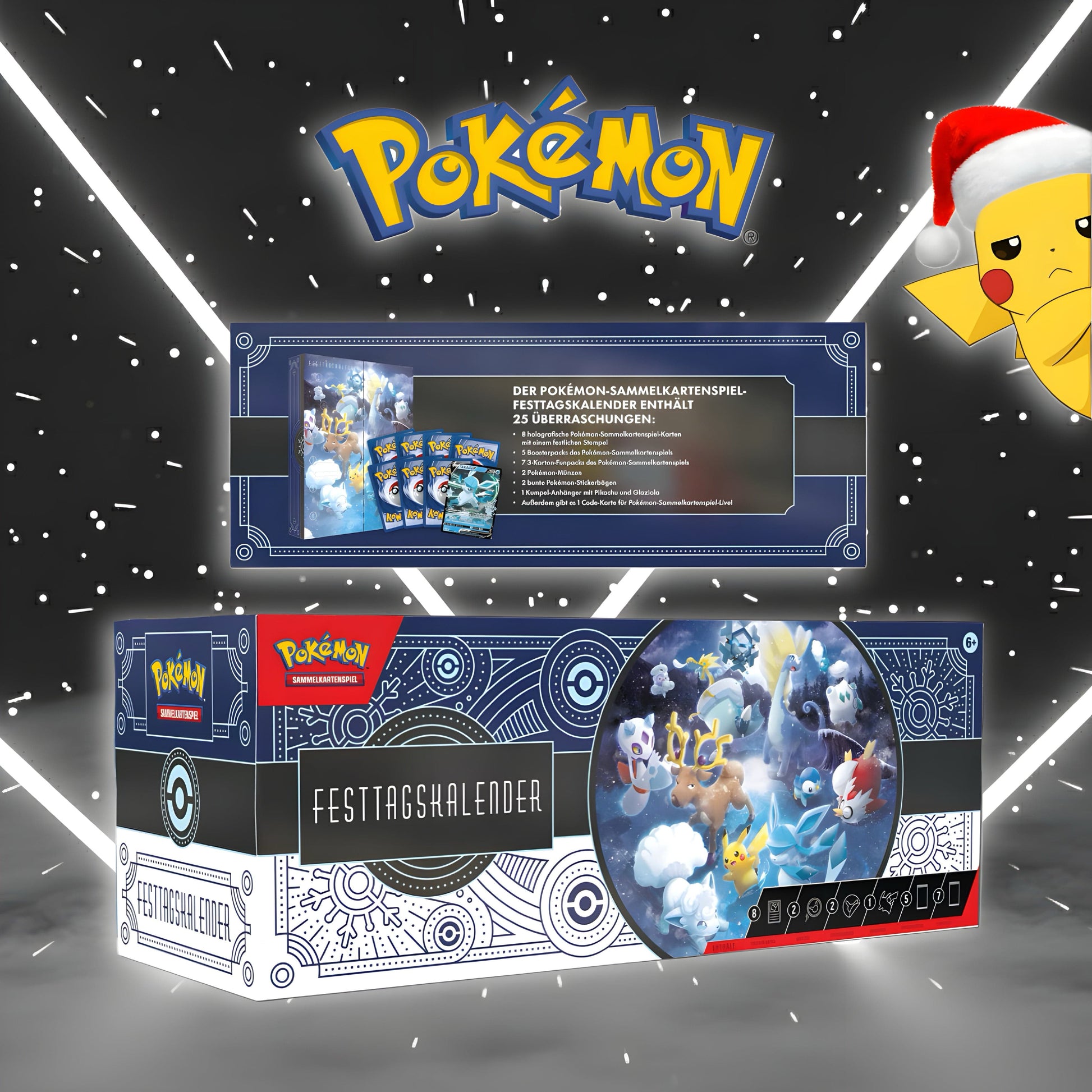 Pokemon Pokémon Sammelkartenspiel Adventskalender DEUTSCH (25 Überraschungen)