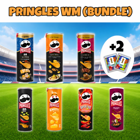 CandyPeak Pringles WM 2026 Bundle 7 Sorten aus aller Welt (+ 2x gratis PANINI Sammelpacks)
