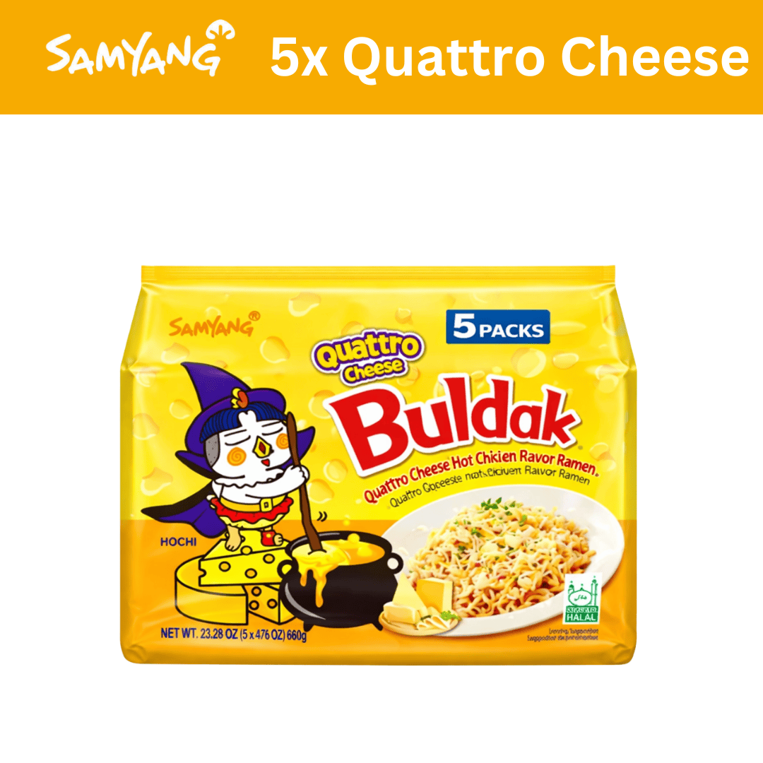 SamYang Quattro Cheese 140g 5x Samyang Buldak 140g Vorratspack (versch. Sorten)