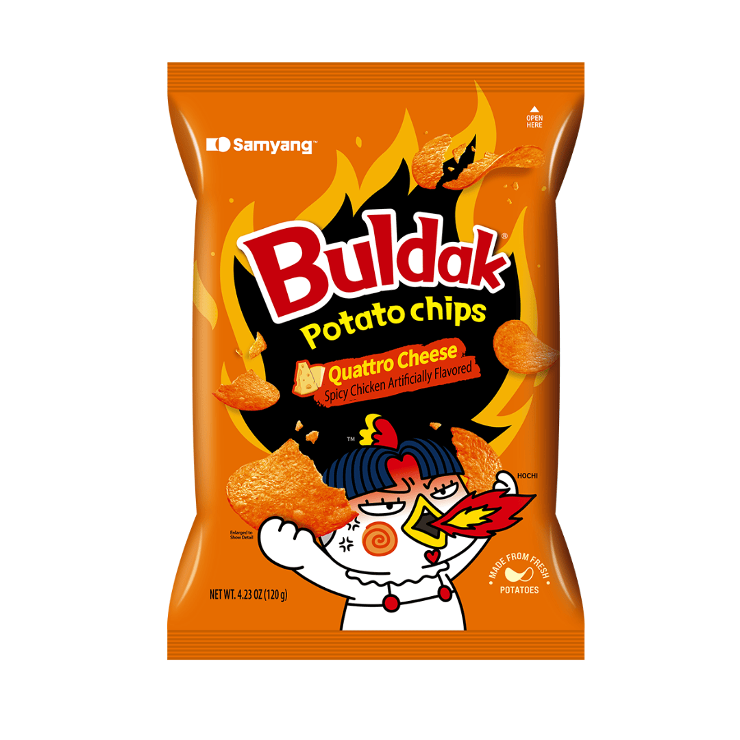 SamYang Quattro Cheese 55g Samyang Buldak Potato Chips 55g (versch. Sorten)