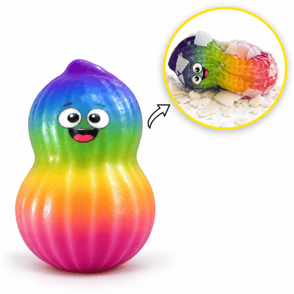 CandyPeak Rainbow Peanut Squishy Wax Cracking Peanut – Erdnuss mit Wachsschicht überzogen